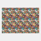 Cartoon Harry Potter Character Toss Pattern Inpakpapier Vel (Voorkant)