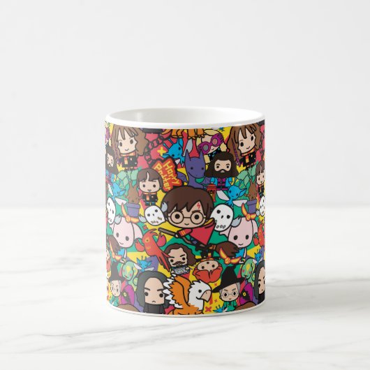 Cartoon Harry Potter Character Toss Pattern Koffiemok (Center)