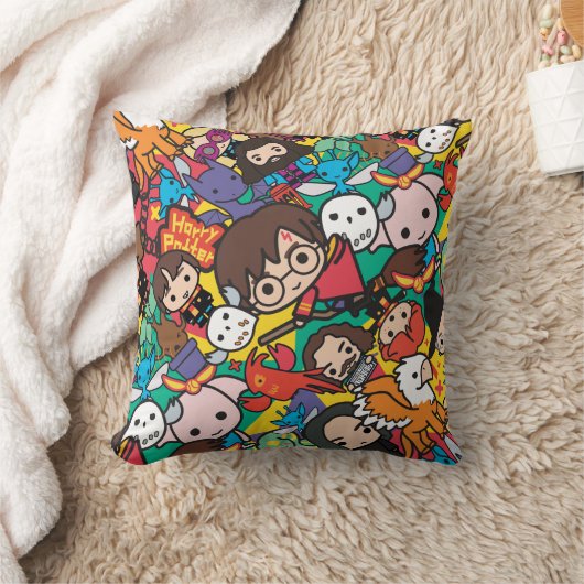 Cartoon Harry Potter Character Toss Pattern Kussen (Deken)