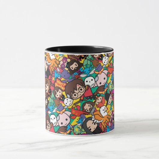 Cartoon Harry Potter Character Toss Pattern Mok (Midden)