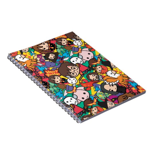 Cartoon Harry Potter Character Toss Pattern Notitieboek (Rechterzijde)