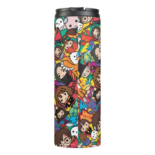 Cartoon Harry Potter Character Toss Pattern Thermosbeker (Achterkant)