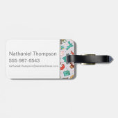 Cartoon HARRY POTTER™ Creaters & Spells Patroon Bagagelabel (Achterkant horizontaal)