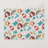 Cartoon HARRY POTTER™ Creaters & Spells Patroon Briefkaart (Voorkant)