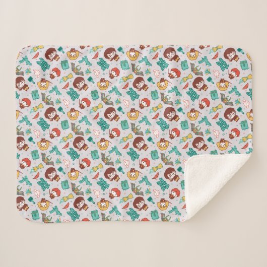 Cartoon HARRY POTTER™ Creaters & Spells Patroon Sherpa Deken (Voorkant (horizontaal))