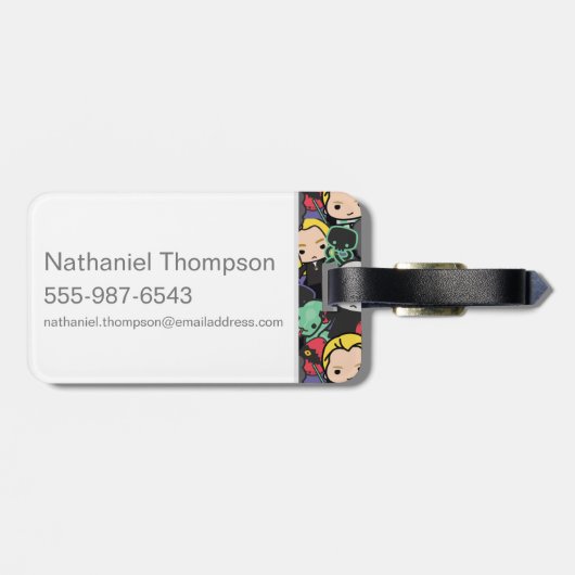 Cartoon Harry Potter Death Eaters Toss Pattern Bagagelabel (Achterkant horizontaal)