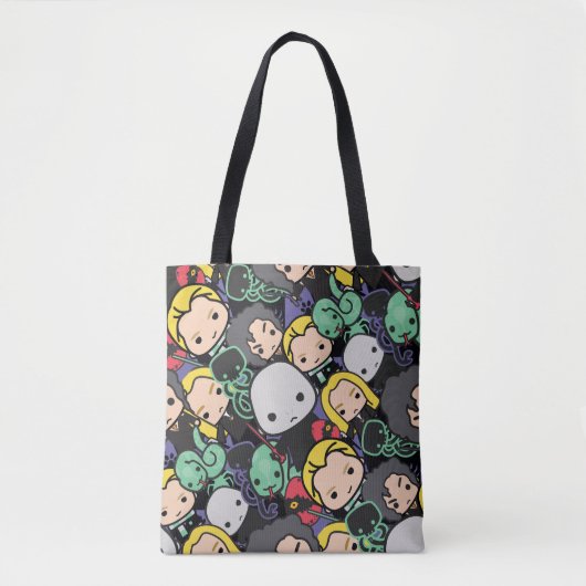Cartoon Harry Potter Death Eaters Toss Pattern Tote Bag (Voorkant)