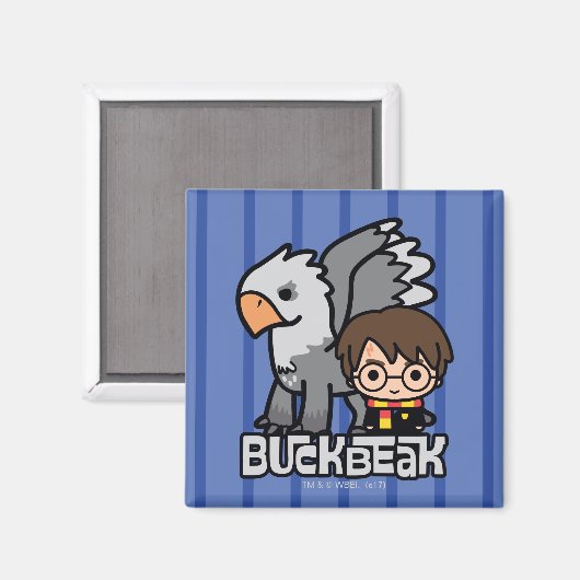 Cartoon Harry Potter en Buckbeak Magneet (Voorkant / Achterkant)