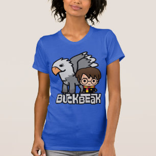 Cartoon Harry Potter en Buckbeak T-shirt