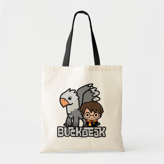 Cartoon Harry Potter en Buckbeak Tote Bag (Voorkant)