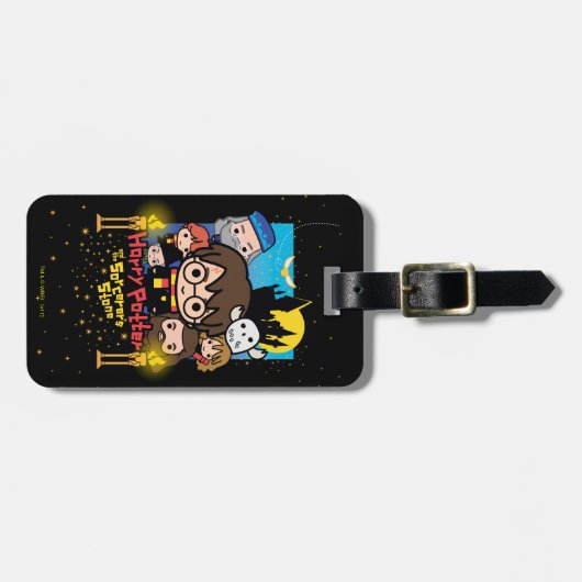 Cartoon Harry Potter en de Sorcerers Stone Bagagelabel (Voorkant horizontaal)