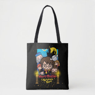 Cartoon Harry Potter en de Sorcerers Stone Tote Bag