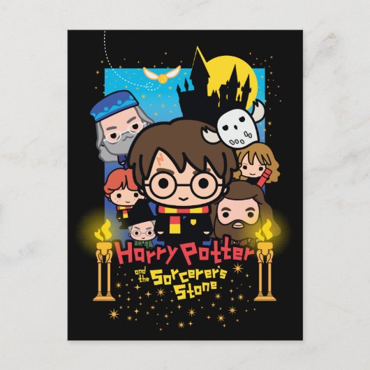 Cartoon Harry Potter en de Steen der Wijzen Briefkaart (Voorkant)