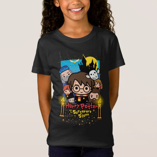 Cartoon Harry Potter en de Steen van de Tovenaar T-shirt (Voorkant)