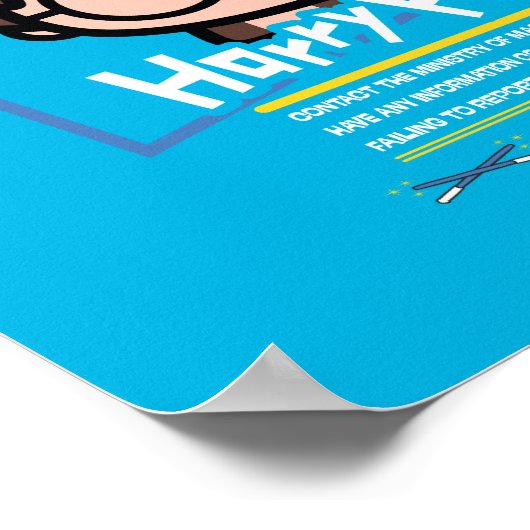 Cartoon Harry Potter Gezocht Poster Grafisch (Hoek)