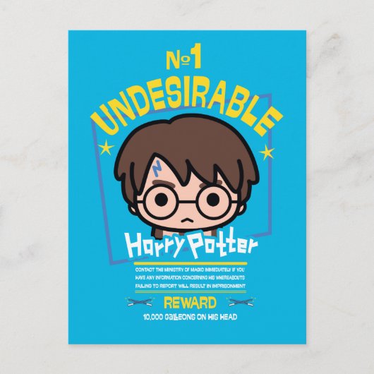 Cartoon Harry Potter Gezocht Poster Grafisch Briefkaart (Voorkant)