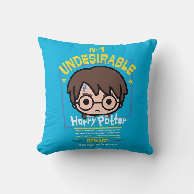 Cartoon Harry Potter Gezocht Poster Grafisch Kussen (Voorkant)