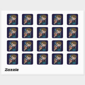 Cartoon Harry Potter Kamer der Geheim Grafisch Vierkante Sticker (Vel)