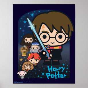Cartoon Harry Potter Kamer der Geheimen Grafiek Poster