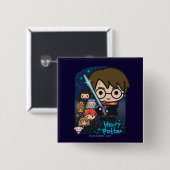 Cartoon Harry Potter Kamer der Geheimen Grafiek Vierkante Button 5,1 Cm (Voorkant /achterkant)