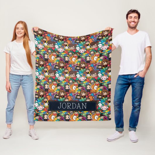 Cartoon Harry Potter Karakter | Voeg je naam toe Fleece Deken (In situ)