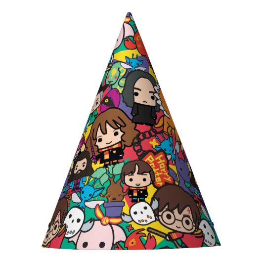 Cartoon Harry Potter Karakter Worp Patroon Feesthoedjes (Voorkant)