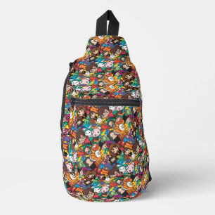 Cartoon Harry Potter Karakter Worp Patroon Sling Bag