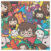 Cartoon Harry Potter Karakter Worp Patroon Stof (Close Up)
