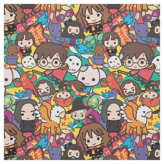 Cartoon Harry Potter Karakter Worp Patroon Stof (Swatch)