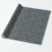 Cartoon Harry Potter Kruissteekcollage Cadeaupapier (Uitgerold)