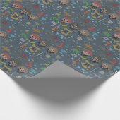 Cartoon Harry Potter Kruissteekcollage Cadeaupapier (Hoek)