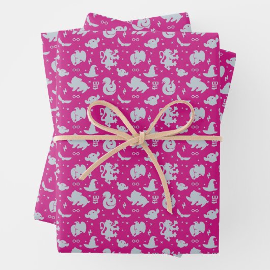 Cartoon Harry Potter Magic Icons Toss Pattern Inpakpapier Vel (In situ)