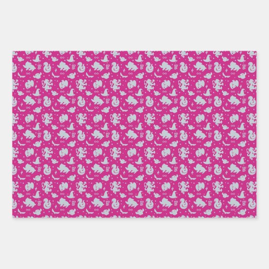 Cartoon Harry Potter Magic Icons Toss Pattern Inpakpapier Vel (Voorkant)