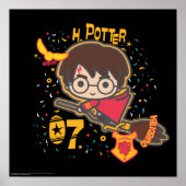 Cartoon Harry Potter Quidditch Seeker Poster (Voorkant)