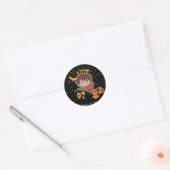 Cartoon Harry Potter Quidditch Seeker Ronde Sticker (Envelop)