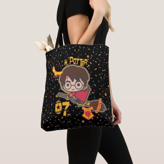 Cartoon Harry Potter Quidditch Seeker Tote Bag (Dichtbij)