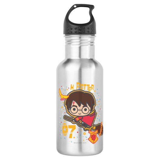 Cartoon Harry Potter Quidditch Seeker Waterfles (Voorkant)