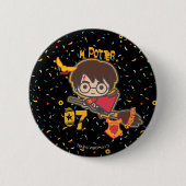 Cartoon Harry Potter Quidditch Zoeker Ronde Button 5,7 Cm (Voorkant)