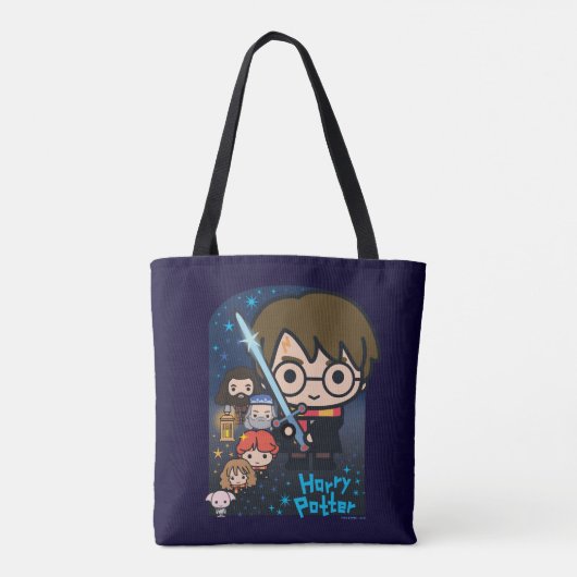 Cartoon Harry Potter Tote Bag (Achterkant)