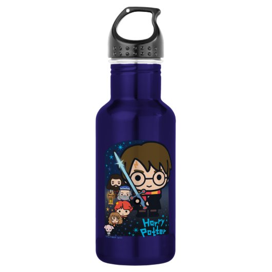 Cartoon Harry Potter Waterfles (Voorkant)