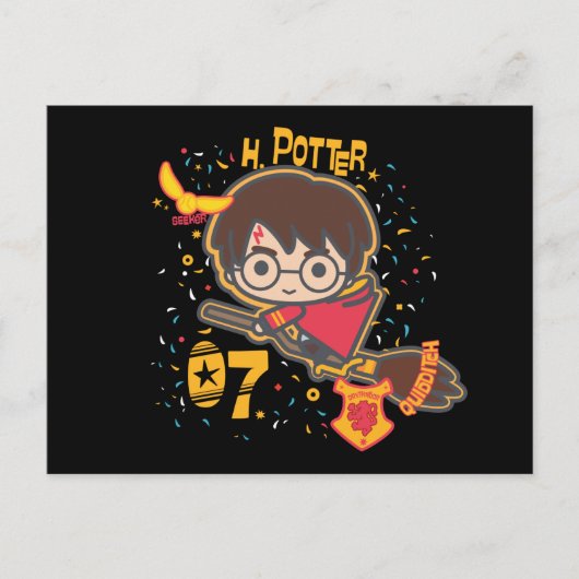 Cartoon Harry Potter Zwerkbal Zoeker Briefkaart (Voorkant)