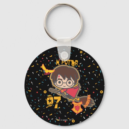 Cartoon Harry Potter Zwerkbal Zoeker Sleutelhanger (Voorkant)