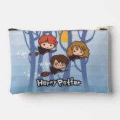 Cartoon Harry, Ron en Hermione vliegen in Bos Etui (Achterkant)