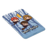 Cartoon Harry, Ron en Hermione vliegen in Bos Magneet (Rechterzijde)