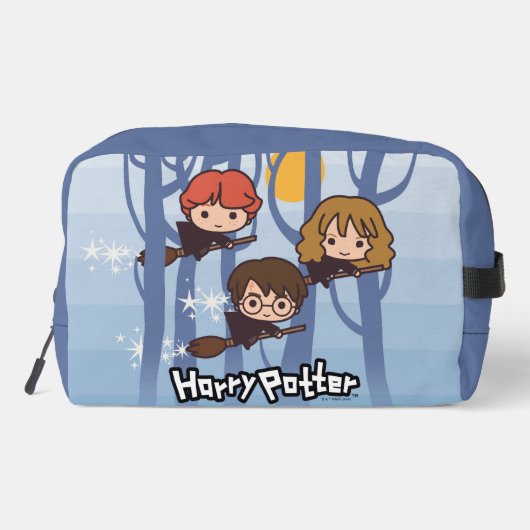Cartoon Harry, Ron en Hermione vliegen in Bos Toilettasje (Achterkant)