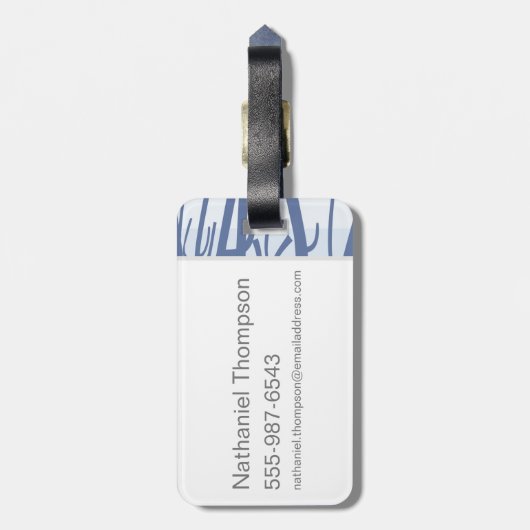 Cartoon Harry, Ron en Hermione vliegen in Bossen Bagagelabel (Achterkant verticaal)