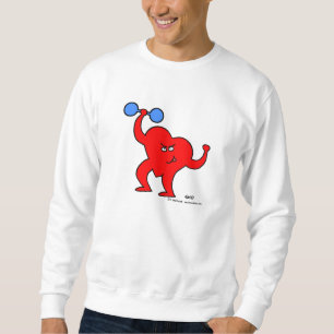 Cartoon Hart Cardio Fitness Oefening Motivatie Trui