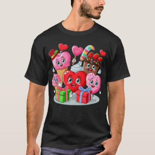 Cartoon hart & lieve vrienden Valentijnsdag T-shirt