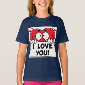 Cartoon hart t-shirt