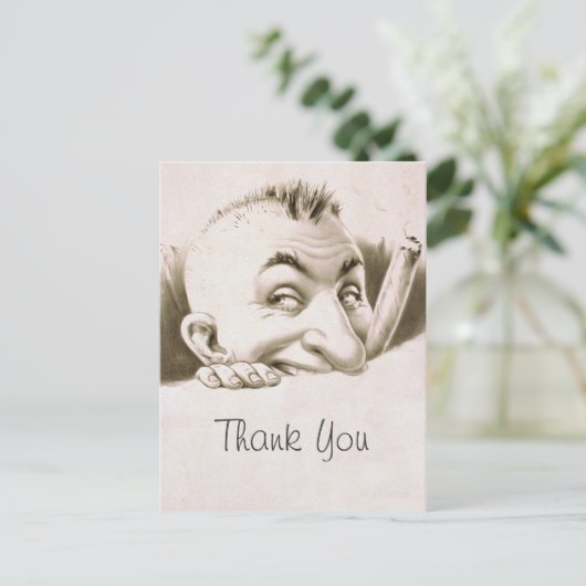  Cartoon Hartelijk dank Briefkaart (Staand voorkant)